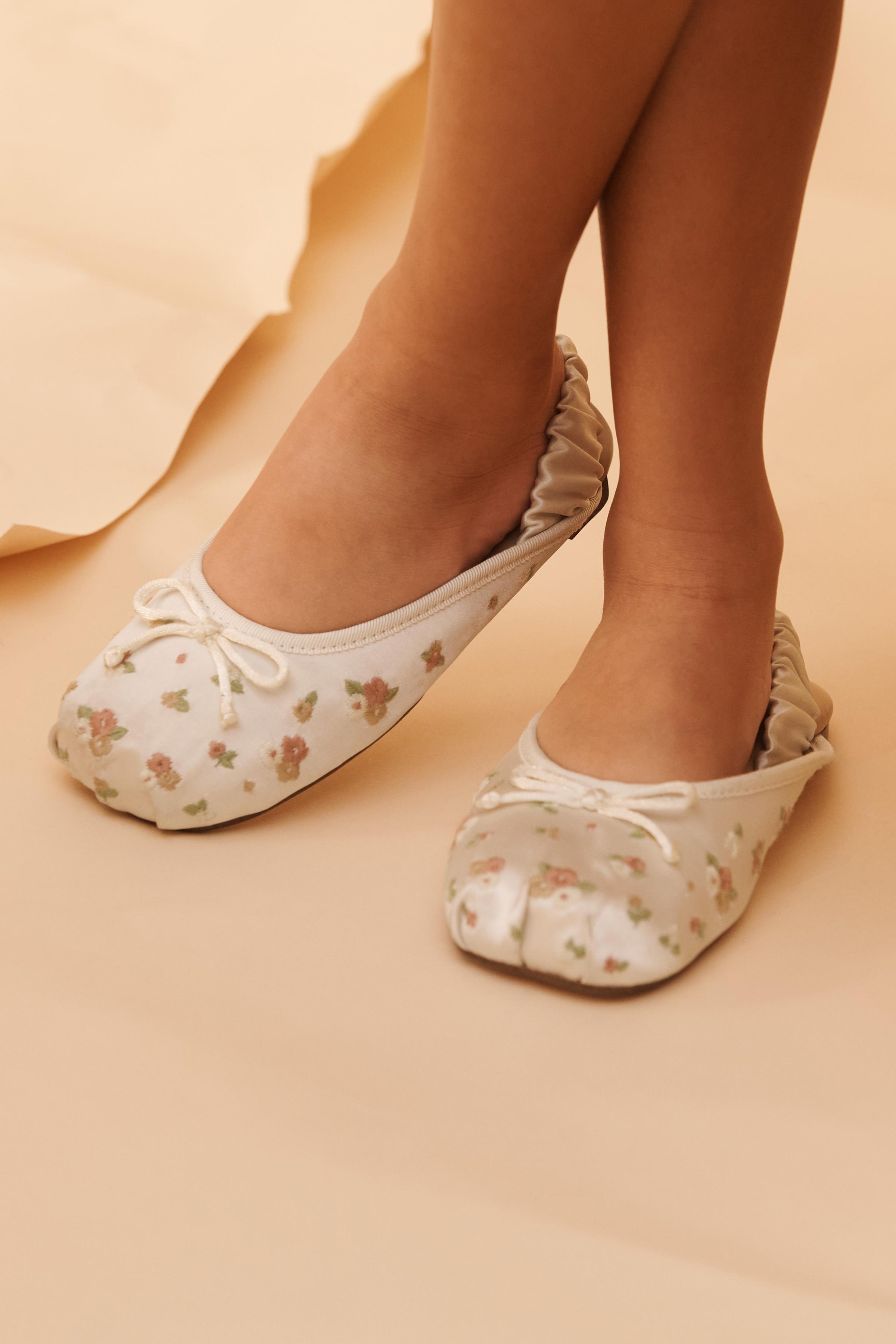 LIMITED EDITION EMBROIDERED SLINGBACK FLATS